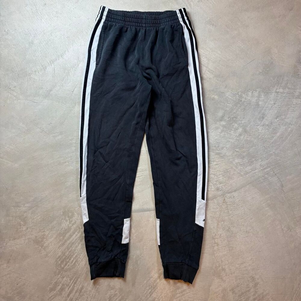 Adidas Men's Black and Grey Joggers-tracksuits